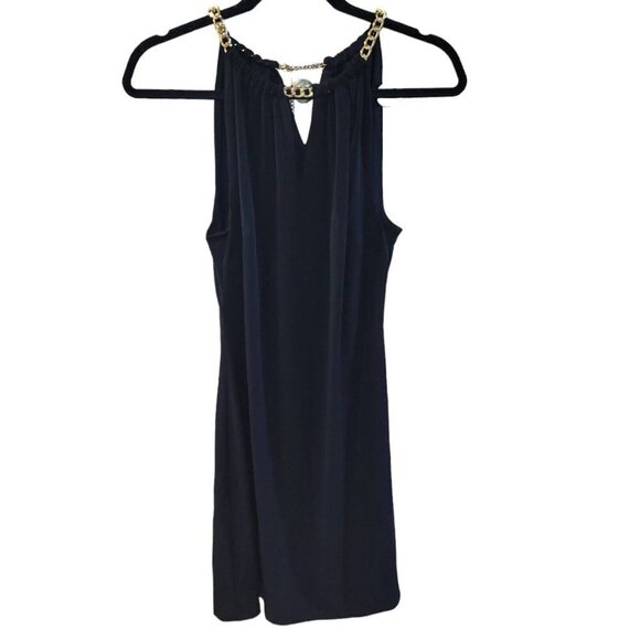 NWT International Concepts Black Sheath Halter-Neck Bodycon Dress Size Medium - Picture 2 of 7